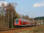 IRE 5184 (Kreuzlingen-Karlsruhe Hbf) mit Schublok 146 230-8 am km 70,0 13.4.09