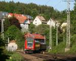 IRE 4720 (Konstanz-Offenburg) mit Schublok 146 231-6  Triberger Wasserflle  am ehemaligen Bahnhof Sommerau 20.5.09.