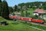 IRE 4714 (Konstanz-Karlsruhe Hbf) mit Schublok 146 237-3  Karlsruhe  am km 69,1 24.5.09