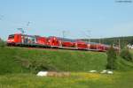 146 231-6  Triberger Wasserflle  und 239-9 (Zugschluss) mit dem RE 4718 (Konstanz-Karlsruhe Hbf) am km 69,8 24.5.09