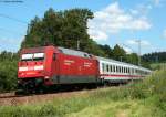 IC 2005  Bodensee  (Emden-Konstanz) mit Schublok 101 011-5 am km 7,0 13.6.09