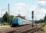 101 016-4 mit dem IC 2370  Schwarzwald  (Konstanz-Hamburg Altona) bei der Abfahrt St.Georgen(Schwarzw) 4.7.09 Gru An den Tf