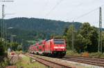 146 229-0 mit dem RE 4709 (Karlsruhe Hbf-Konstanz) in Haslach 12.7.09