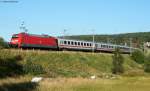 IC 2371  Schwarzwald  (Hamburg-Altona-Konstanz) mit Schublok 101 118-8 am km 69,8 29.7.09