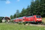 146 229-0 mit dem RE 4709 (Karlsruhe Hbf-Konstanz)  am km 76,0 6.8.09