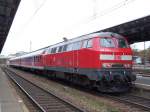 BR 218 431 mit dem RE 22308 Neustadt - Rottweil in Villingen am 26/10/09.