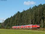 IRE 4714 (Konstanz-Karlsruhe Hbf) mit Schublok 146 237-3  Karlsruhe  am km 79,3 13.9.09