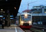 VT 243 der HzL als HzL85866 (Geisingen Leipferdingen-Brunlingen Bahnhof)  Villingen 26.10.09