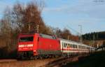 IC 2005 Bodensee (Emden Hbf-Konstanz) mit Schublok 101 053-7 am km 70,0 20.11.09