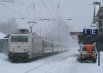 101 034-7  In Form  mit dem IC 2005 (Emden-Konstanz) in St.Georgen(schwarzw) 29.1.10