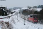 IC 2006  Bodensee  (Konstanz-Dortmund Hbf) mit Schublok 101 054-5 am km 70,6 20.2.10