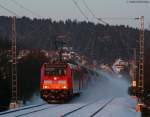 146 231-6  Triberger Wasserflle  und 237-3  Karlsruhe  mit dem RE 5190 (Kreuzlingen-Karlsruhe Hbf)  am B32 7.3.10