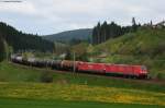 185 378-7;284-7 und 250-8 (Zugschluss) mit dem umgeleiteten **** am km 70,0 22.5.10