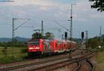 146 231-6  Triberger Wasserflle  und 239-9  Hausach  mit dem RE 5190 (Kreuzlingen-Karlsruhe Hbf) bei Welschingen 29.5.10