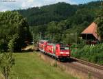 146 229-0  L'Or del'azur  mit dem IRE 5195 (Karlsruhe Hbf-Konstanz) bei Gutach 13.7.10