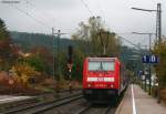 RE 4722 (Konstanz-Karlsruhe Hbf) mit Schublok 146 239-9 bei der Ausfahrt St.Georgen(Schwarzw) 17.10.10