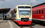 VT 252 der HzL  Seehsle  als HzL88063 (Brunlingen Bahnhof-Rottweil) in Donaueschingen 29.3.11