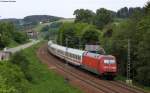 IC 2004  Bodensee  (Konstanz-Emden Hbf) mit Schublok 101 042-0 am Esig St.Georgen 22.5.11