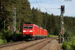 185 088-2:092-4 und 014-8 als Tfzf67098 (Singen(Htw)-Offenburg) bei Unterkirnach 29.5.11