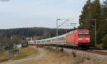 101 143-6 mit dem IC 2005  Bodensee  (Emden Hbf-Konstanz) bei Peterzell 3.3.12