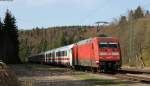 101 139-4 mit dem IC 2279  Schwarzwald  (Schwerin Hbf-Konstanz) in Hattingen 28.4.12