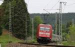 IC 2006  Bodensee  (Konstanz-Dortmund Hbf) mit Schublok 101 125-3 bei St.Georgen 7.6.12