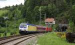 146 542-6 und 185 406-6 mit dem DbZ 92877 (St.Georgen(Schwarzw)-Triberg) bei Nubach 7.6.12