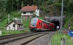 RE 5312 (Kreuzlingen-Karlsruhe Hbf) mit Schublok 146 115-1 bei Nubach 7.6.12