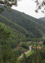 185 313-4 mit dem EK 55834 (Villingen(Schwarzw)-Offenburg Gbf) bei Niederwassser 21.8.12
