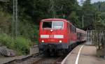 111 050-1 mit dem RE 26871 (Baden Baden-Triberg) in Triberg 26.8.12