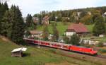 146 236-5  Triberg  mit dem RE 26881 (Triberg-St.Georgen(Schwarzw) bei St.Georgen 6.10.12