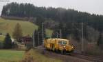 Stopfmaschine und Schotterpflug bei St.Georgen 12.11.12