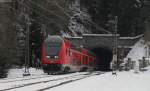 RE 5306 (Kreuzlingen-Karlsruhe Hbf) mit Schublok 146 231-6 bei Niederwasser 19.2.13