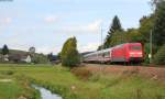 101 084-2 mit dem IC 2005  Bodensee  (Emden Hbf-Konstanz) bei Stockburg 27.9.13