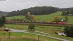 185 358-9 und 151 166-6 als Schublok mit dem GB 61819 (Friesenheim(Baden)-Villingen(Schwarzw)bei Stockburg 15.10.13.