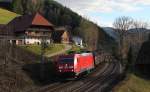 185 401-7 mit dem EK 55834 (Villingen(Schwarzw)-Offenburg Gbf) bei Gutach 17.2.14