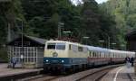 111 001-4 mit dem TEE 91340 (Triberg-St.Georgen(Schwarzw)) in Triberg 13.9.14