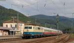 111 001-4 und 218 105-5 mit dem TEE 91341 (St.Georgen(Schwarzw)-Hausach) in Hausach 14.9.14