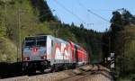 146 227-4  Neubaustrecke Suttgart-Ulm  mit dem RE 19046 (Singen(Htw)-Stuttgart Hbf) bei Talmühle 27.9.14