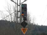 Ausfahrsignal Gleis 3 Bahnhof St.Georgen/Schwarzwald am 9.3.07
