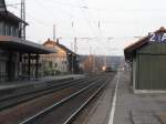 Re 4/4 mit einem Leerzug bei der Durchfahrt St.Georgen/Schwarzwald am 9.4.07