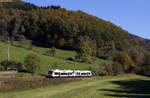 VT 513 und VT 528  Hans Grohe  als SWE99084 (Freudenstadt Hbf-Schiltach) bei St.Roman 15.10.17