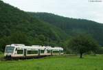 VT 519 und 524 der OSB als OSB87329 (Bad Griesbach(Schwarzwald)- Freudenstadt Hbf)am Esig von Hausach