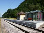 neugestalteter Haltepunkt Etzelbach an der Mnstertalbahn, Juni 2013