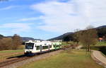 VT 504 und VT 018 als S 88371 (Elzach-Freiburg(Brsg)Hbf) bei Oberwinden 22.2.20