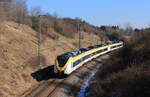 1440 173 und 1440 361 als S 9716 (Villingen(Schwarzw) - Freiburg(Brsg)Hbf) bei Döggingen 28.2.22