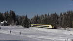 Ein 1440 von DB Regio verlässt Hinterzarten auf der Höllentalbahn in Richtung Titisee.