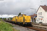 293 507-0 und 293 509-6 mit Langschienenwagen in Löffingen 5.7.18