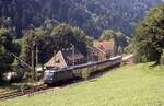 Freie Fahrt bergwärts für 139 310 mit ihrem Eilzug am 19.5.1979 in Posthalde.