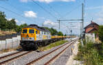 232 446 / V300.18 mit einer Rangierfahrt im Bahnhof D�ggingen 19.7.26